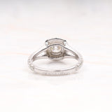 Double Halo Cushion Cut Diamond Engagement Ring