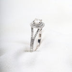 Load image into Gallery viewer, Double Halo Ring Cushion Diamond Ring
