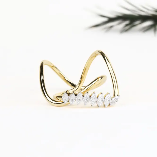 Marquise Cut Diamond Band