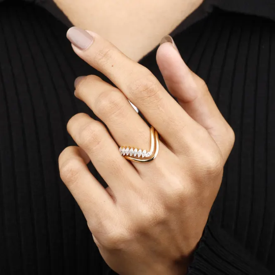 Marquise Cut Diamond Band