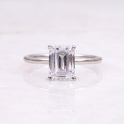 Emerald Cut Diamond Ring - Minimal Carbon