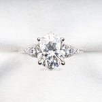 Load image into Gallery viewer, Three Stone Ring Engagement Ring
