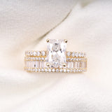 Engagement Ring Bridal Set - Minimal Carbon