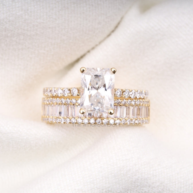 Engagement Ring Bridal Set - Minimal Carbon