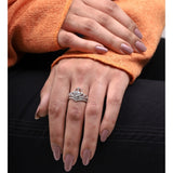 Queen Crown Ring Set - Minimal Carbon