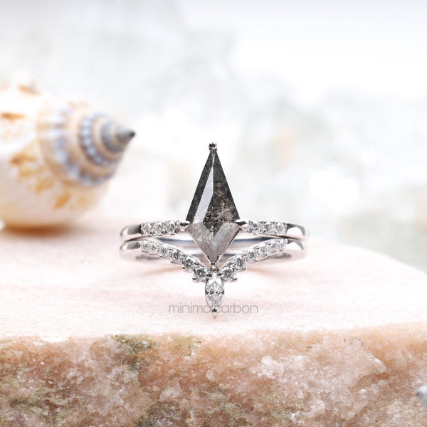 Kite Salt And Pepper Diamond Ring