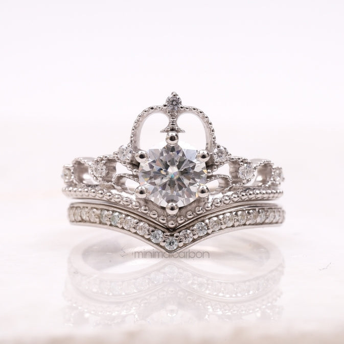 Queen Crown Ring Set