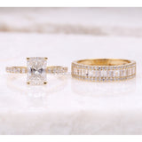 Engagement Ring Bridal Set - Minimal Carbon