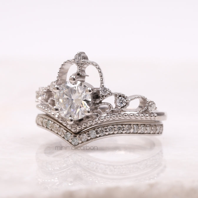 Queen Crown Ring Set