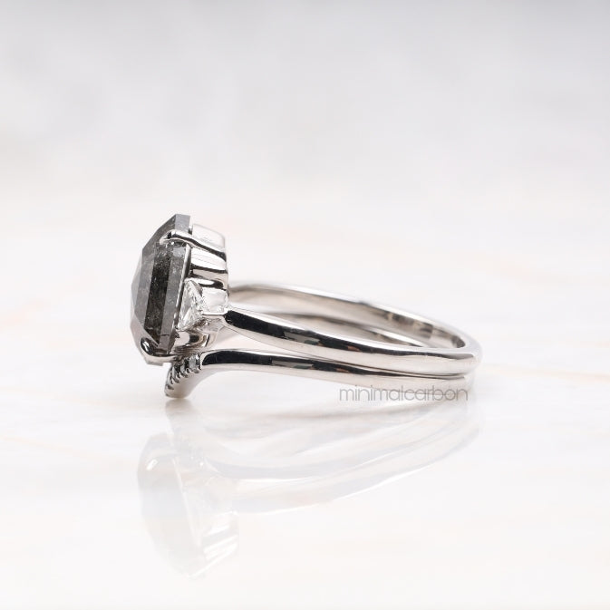 hexagon cut diamond ring