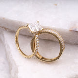 Engagement Ring Bridal Set - Minimal Carbon