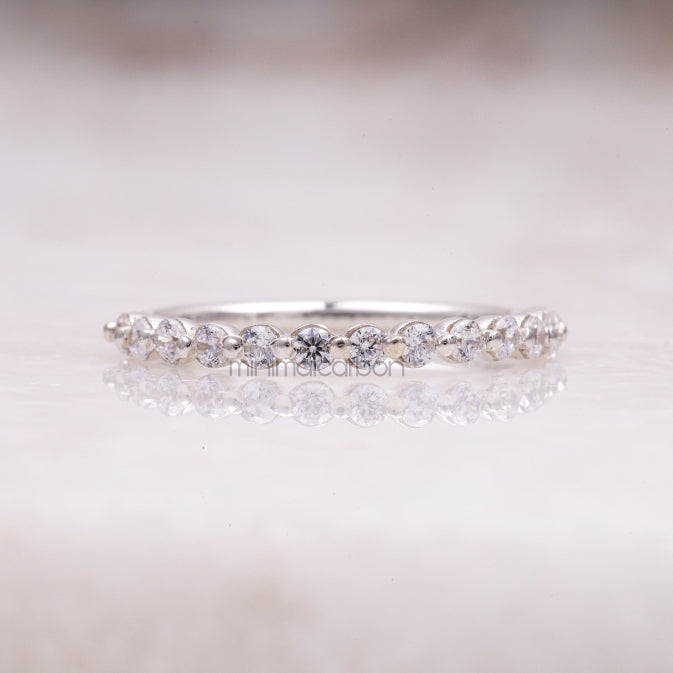 Half Eternity Ring Band - Minimal Carbon