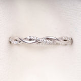Twisted Ring Band - Minimal Carbon