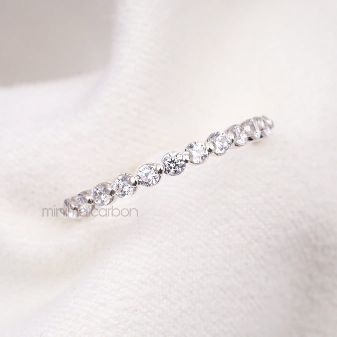 Half Eternity Ring Band - Minimal Carbon