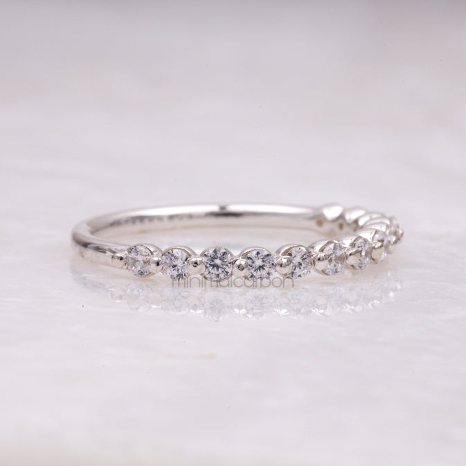 Half Eternity Ring Band - Minimal Carbon
