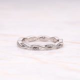 Twisted Ring Band - Minimal Carbon