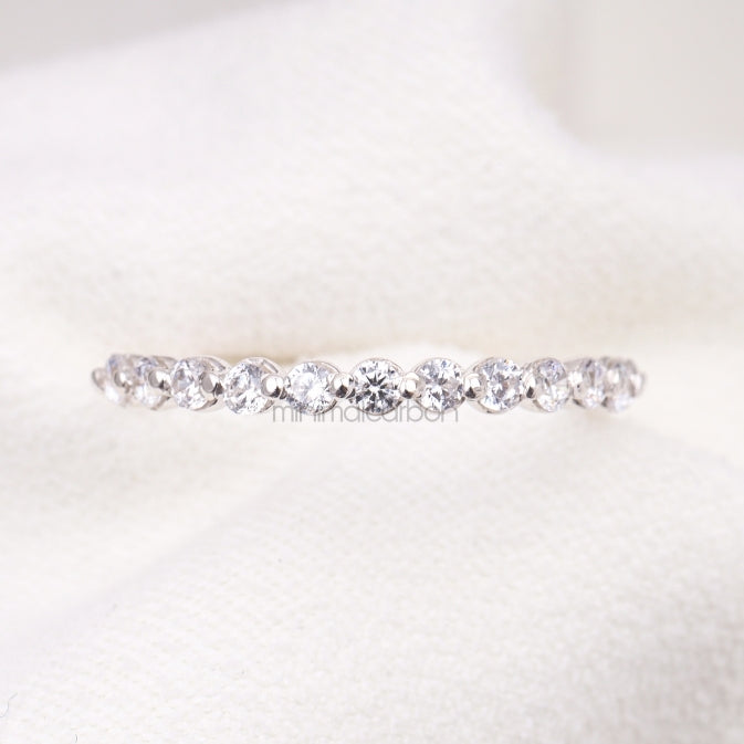 Half Eternity Ring Band - Minimal Carbon