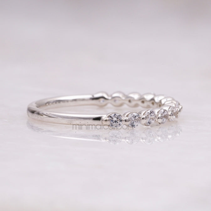 Half Eternity Ring Band - Minimal Carbon