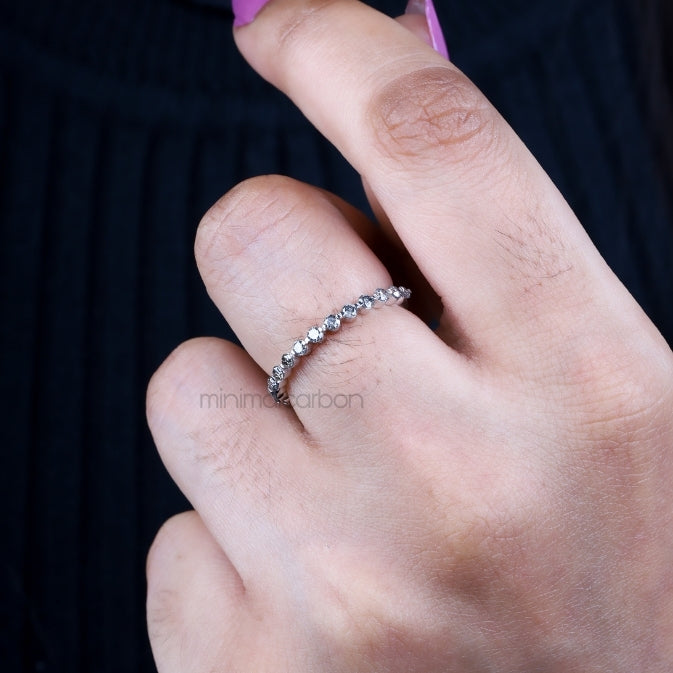 Bubble Eternity Band Ring - Minimal Carbon
