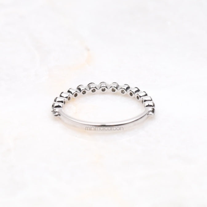 Bubble Eternity Band Ring - Minimal Carbon