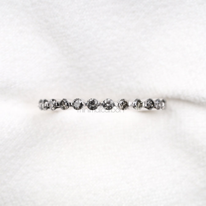 Bubble Eternity Band Ring - Minimal Carbon