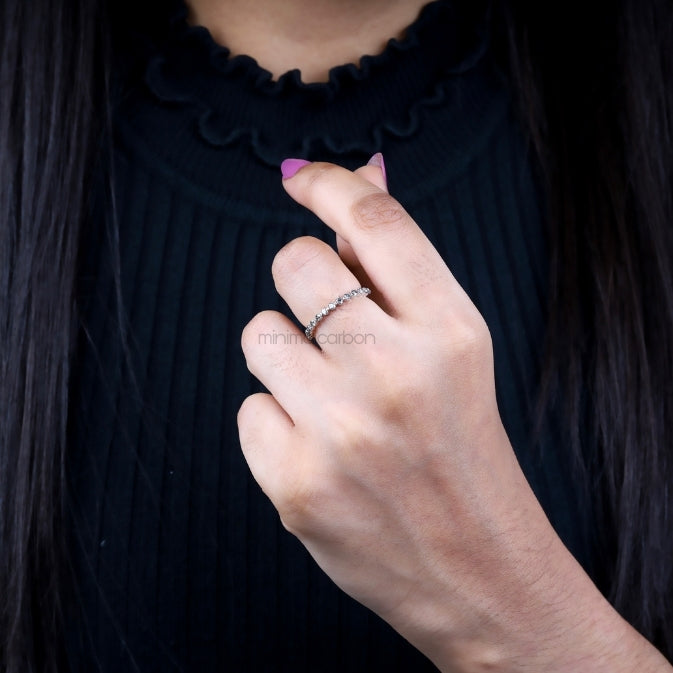 Bubble Eternity Band Ring - Minimal Carbon
