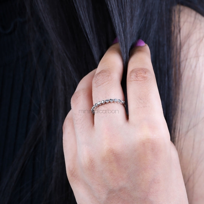 Bubble Eternity Band Ring - Minimal Carbon