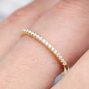 Round Cut Diamond Half Eternity Wedding Band