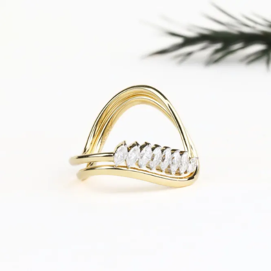 Marquise Cut Diamond Band