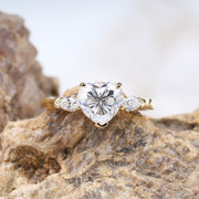 Heart Cut Moissanite Engagement Ring