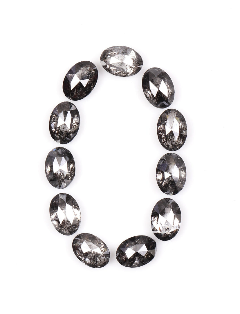5.0 x 3.5 MM Salt and Pepper Oval Cut Diamond – Loose Natural Stone
