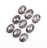 1.11 CT, 4.0 x 2.5 mm Salt and Pepper Oval Cut Diamonds