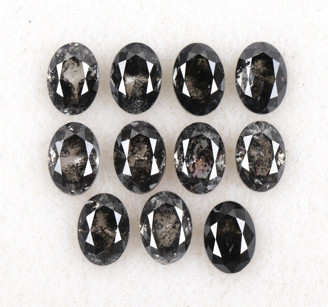 5.0 x 3.5 MM Salt and Pepper Oval Cut Diamond – Loose Natural Stone