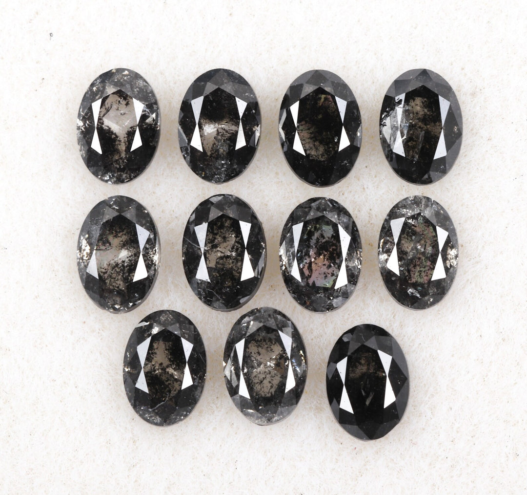 5.0 x 3.5 MM Salt and Pepper Oval Cut Diamond – Loose Natural Stone