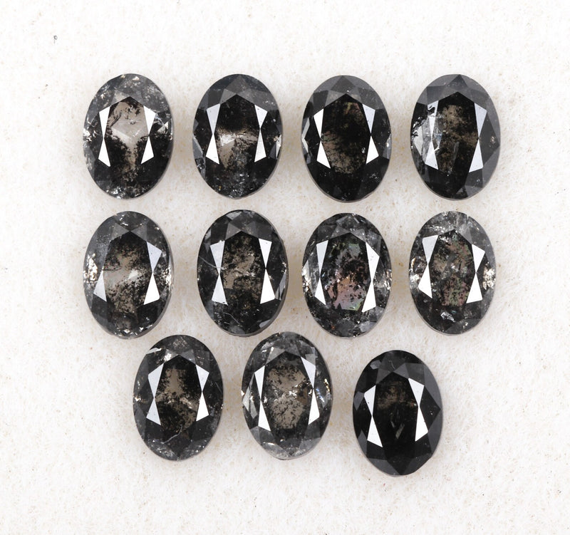 5.0 x 3.5 MM Salt and Pepper Oval Cut Diamond – Loose Natural Stone
