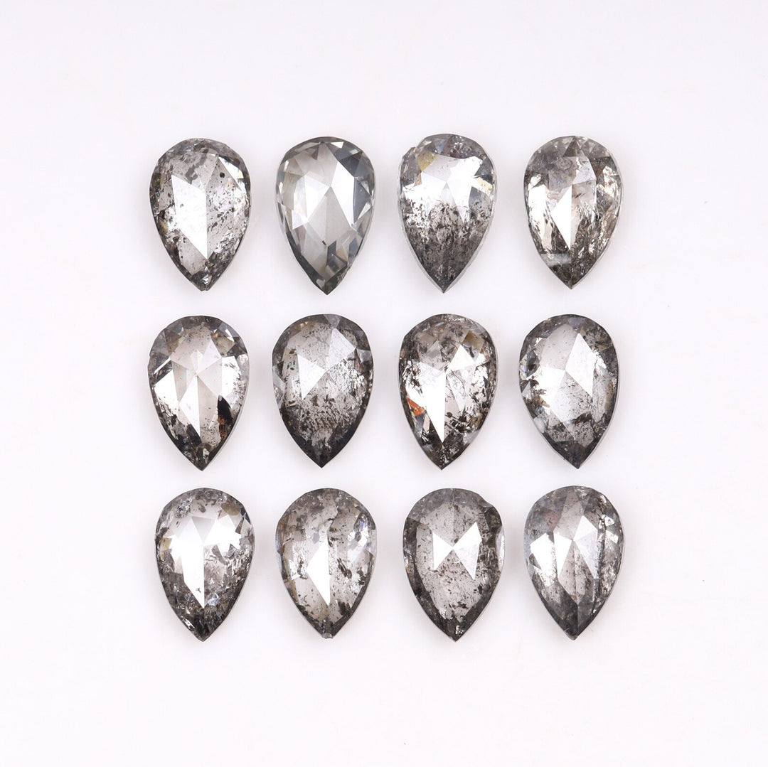 6.0 X 4.0 Salt and Pepper Pear Cut Diamond – Loose Natural Diamond