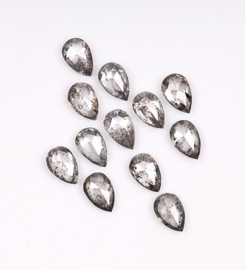6.0 X 4.0 Salt and Pepper Pear Cut Diamond – Loose Natural Diamond