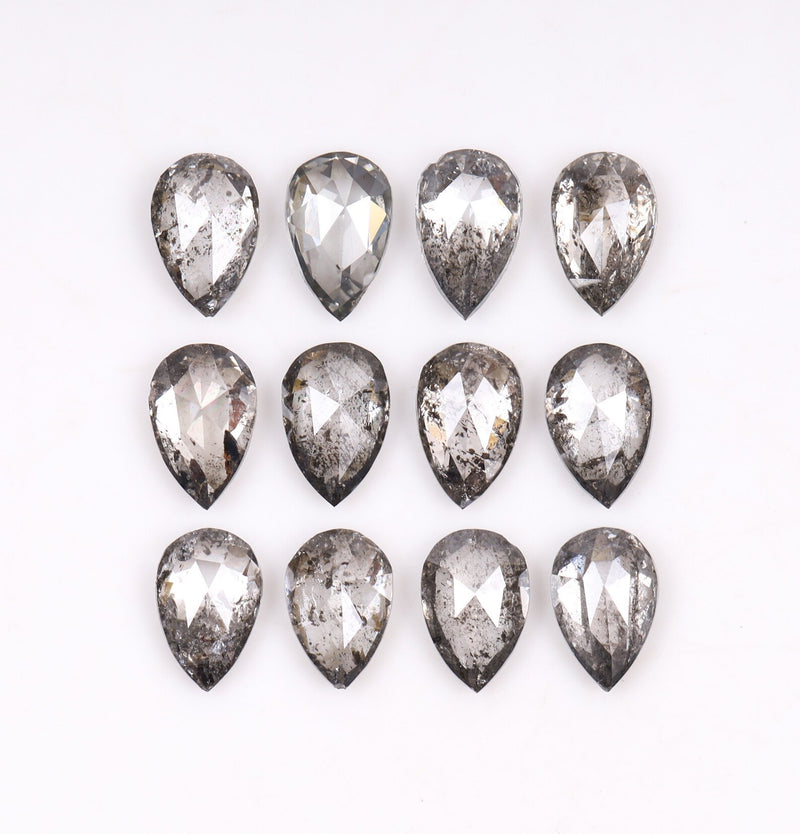 6.0 X 4.0 Salt and Pepper Pear Cut Diamond – Loose Natural Diamond