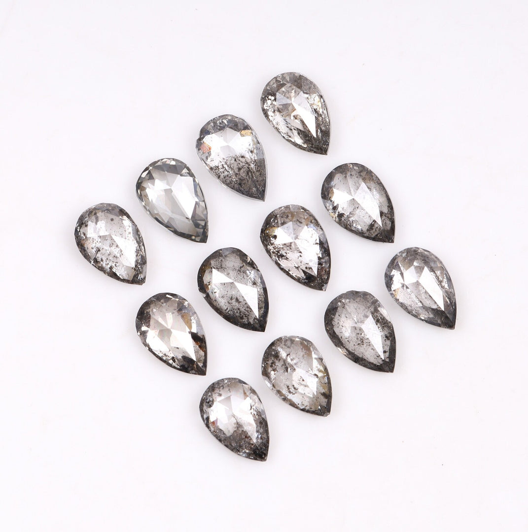 6.0 X 4.0 Salt and Pepper Pear Cut Diamond – Loose Natural Diamond