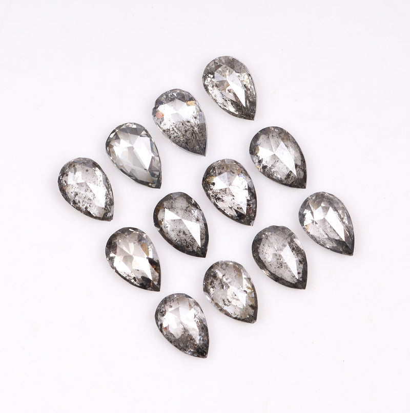 6.0 X 4.0 Salt and Pepper Pear Cut Diamond – Loose Natural Diamond