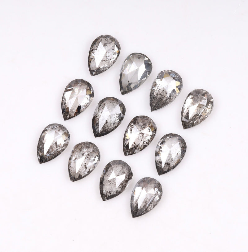 6.0 X 4.0 Salt and Pepper Pear Cut Diamond – Loose Natural Diamond