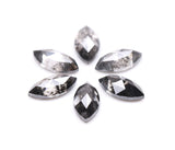 1.02 CT, 5.0 x 2.5 mm Salt and Pepper Marquise Cut Diamonds – 6 PCS | OM7347