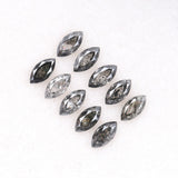 1.05 CT, 4.0 x 2.5 mm Salt and Pepper Marquise Cut Diamonds – 10 PCS