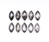 1.05 CT, 4.0 x 2.5 mm Salt and Pepper Marquise Cut Diamonds – 10 PCS