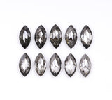 1.05 CT, 4.0 x 2.5 mm Salt and Pepper Marquise Cut Diamonds – 10 PCS