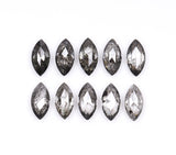 1.05 CT, 4.0 x 2.5 mm Salt and Pepper Marquise Cut Diamonds – 10 PCS
