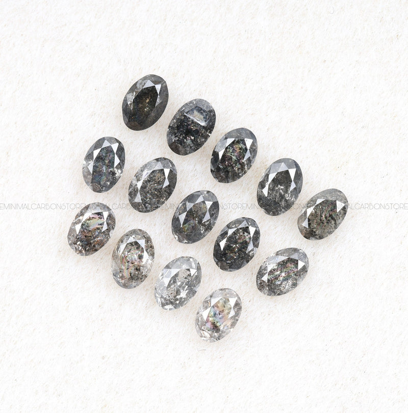 3.0 x 2.0 MM Salt and Pepper Oval Cut Diamond – Loose Natural