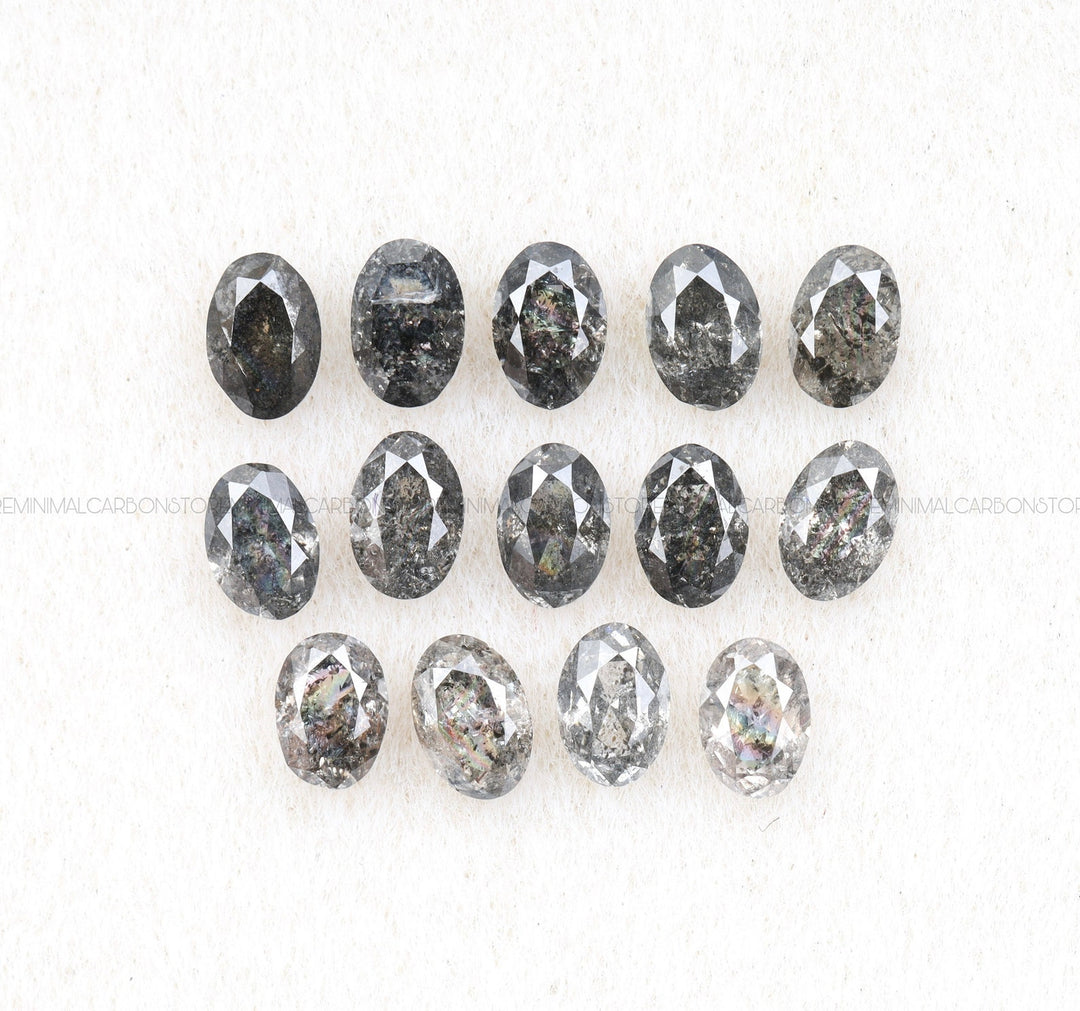3.0 x 2.0 MM Salt and Pepper Oval Cut Diamond – Loose Natural