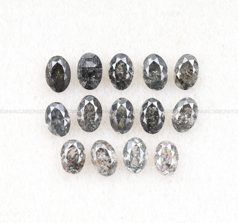 3.0 x 2.0 MM Salt and Pepper Oval Cut Diamond – Loose Natural