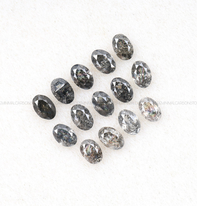 3.0 x 2.0 MM Salt and Pepper Oval Cut Diamond – Loose Natural
